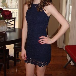 Lulus Navy Lace Dress
